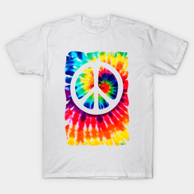 Cool Tees Peace Symbol Tie Dye T-Shirt by COOLTEESCLUB